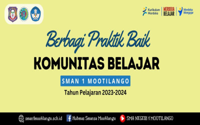 Komunitas Belajar SMA Negeri 1 Mootilango Menyelenggarakan Kegiatan Berbagi Praktik Baik.